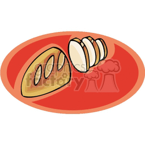   food bread loaf loafs sliced slice slices  bread2.gif Clip Art Food-Drink Bread 