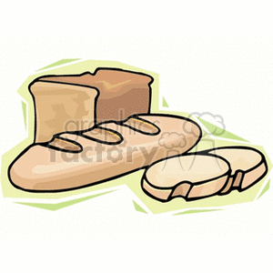   food bread loaf loafs sliced slice slices  bread5.gif Clip Art Food-Drink Bread 