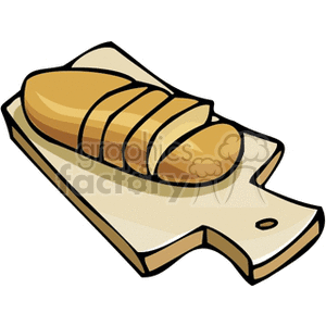   food bread loaf loafs sliced slice slices cutting board  bread6121.gif Clip Art Food-Drink Bread 