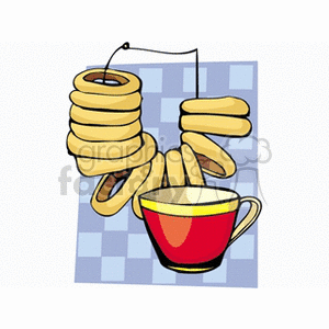 Sweet bread with coffee clipart. Royalty-free image # 141446