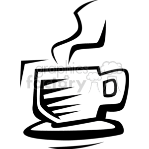   beverage beverages drink drinks cup cups coffee caffeine hot tea steam  coffee302.gif Clip Art Food-Drink Drinks black white