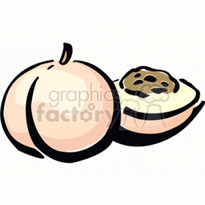 peach sliced clipart. Royalty-free image # 142032