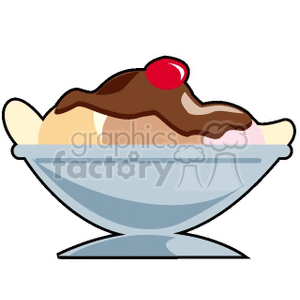   ice cream food dessert junkfood banana split  BANANASPLIT01.gif Clip Art Food-Drink Ice Cream 