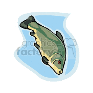 Green fish clipart. Royalty-free image # 142165