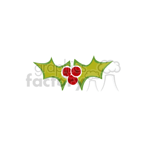 Single Holly Berry clipart. Commercial use image # 142920
