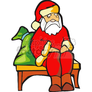 Sad Santa clipart. Royalty-free image # 143218