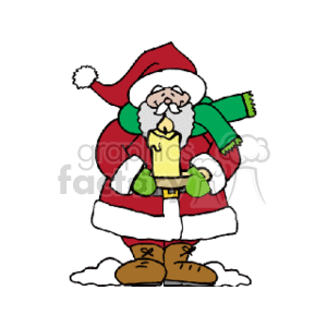 standing_santa_w_yello_candle clipart. Commercial use image # 144083