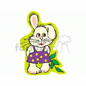 Smiling cute floppy eared Easter bunny clipart. Royalty-free image # 144319