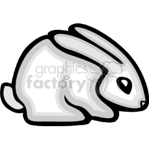 Simple Grey Rabbit clipart. Royalty-free image # 144331