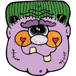  halloween halloweens scary frankenstein monster monsters   frankenstein002_PRc Clip Art Holidays Halloween funny purple silly