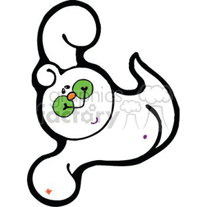 Happy ghost flying around clipart. Commercial use image # 144916