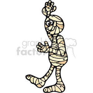  halloween halloweens scary mummy monster monsters   mummy003_PRc Clip Art Holidays Halloween Mummies dance dancing