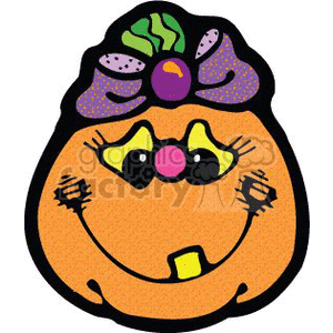 girl pumpkin clipart. Royalty-free image # 144938