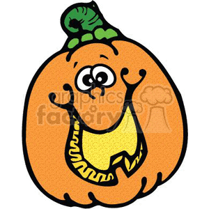 Happy cartoon pumpkin clipart. Commercial use image # 144956