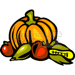 clipart - thanksgiving harvest pumpkin.
