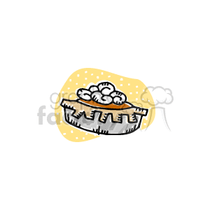 Pumpkin pie with whipped cream clipart. Royalty-free image # 145511