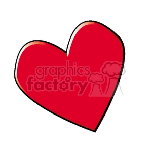 A Simple Red Valentines Day Heart clipart. Commercial use image # 145729