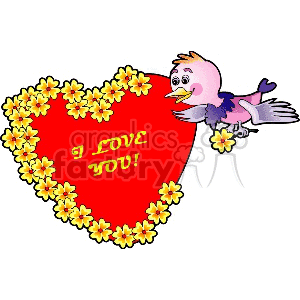   valentines day holidays love hearts heart bird birds flowers  heart5.gif Clip Art Holidays Valentines Day 