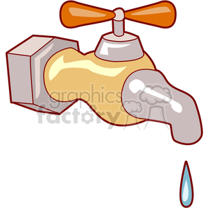 dripping water faucet clipart. Royalty-free image # 146600