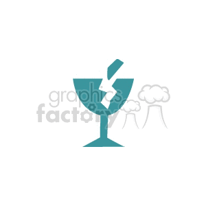 Broken wine glass clipart. Royalty-free image # 146612