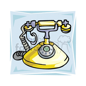old yellow phone clipart. Commercial use image # 147121
