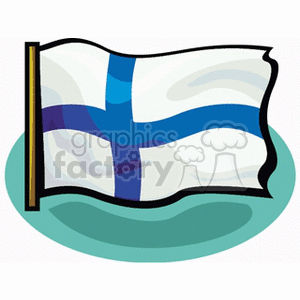 findlan flag and pole clipart. Royalty-free image # 148569
