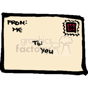 Letter From me to you clipart. Royalty-free image # 149466