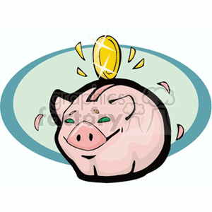   piggy bank banks pig pigs save money  maney-bo.gif Clip Art Money 