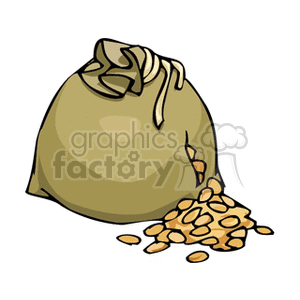 bag of coins clipart. Commercial use image # 149885