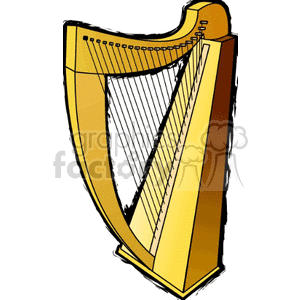   music instruments harp harps  harp02111.gif Clip Art Music 