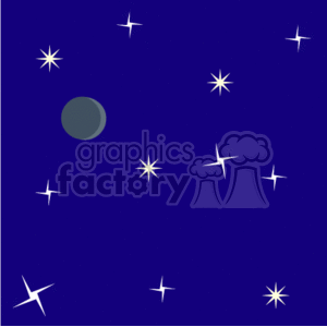 sky_stars_moon002 clipart. Commercial use image # 150976
