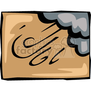 Grey cloud with wind clipart.