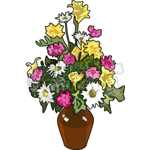   plant plants flower flowers bouquet bouquets vase vases  PBT0101.gif Clip Art Nature Plants 