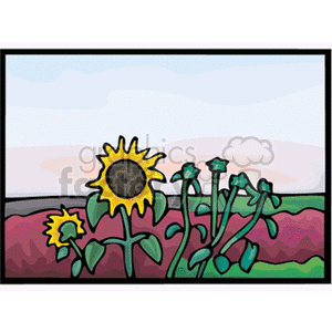 sunflowers clipart. Commercial use image # 152740