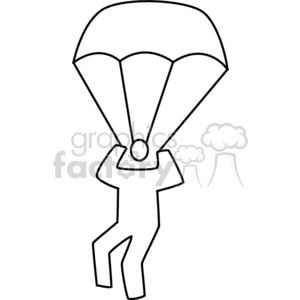 person with a parachute clipart. Commercial use image # 153608