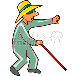   blind guy man men blinded walking stick  blind201.gif Clip Art People 