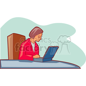   saleslady women lady girl girls business suits working computer computers laptop laptops Clip Art People 