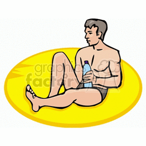   sun tanning tan beach summer man guy people bathing vacation  manbeach.gif Clip Art People 