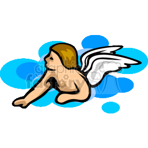 A Brown Haired Angel Looking clipart. Commercial use image # 156215