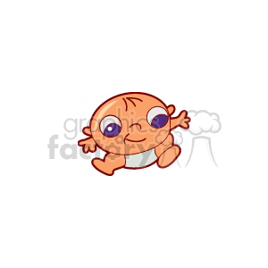 A Small Baby Trying to Sit and Hold its Balance clipart. Royalty-free image # 156487