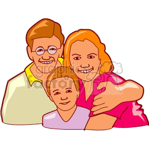 A loving family clipart. Commercial use image # 157485