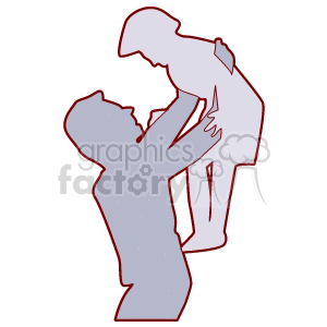Person Holding a Child Up in the Air clipart. Royalty-free image # 157497