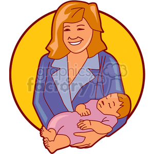 Mother holding her newborn clipart. Royalty-free image # 157537