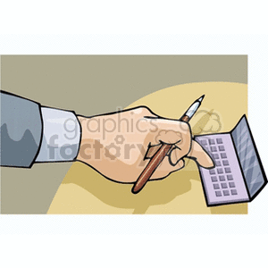 calculatorhand clipart. Royalty-free image # 157980