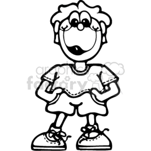 boy001PR_bw clipart. Commercial use image # 159250