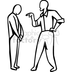 Black and white outline of a man yelling clipart. Royalty-free icon # 159405