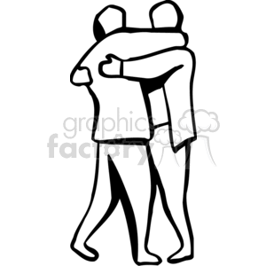 Two people hugging