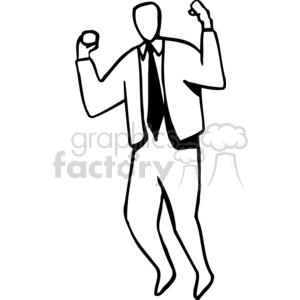 Black and white upset man clipart. Royalty-free icon # 159477