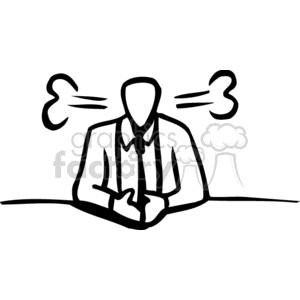 mad pissed off upset angry smoking work stress problem Clip Art People Occupations steam steaming black white vinyl-ready professional fuming steaming hot 