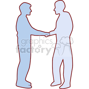   agreement partner partners handshake silhouette silhouettes  handshake700.gif Clip Art People Occupations 